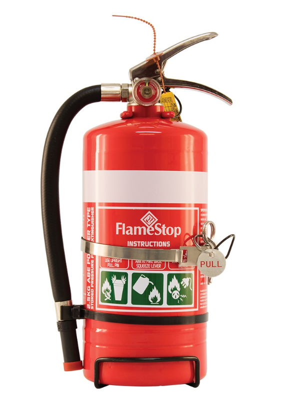 Flamestop Stainless Steel Heavy Duty Abe Powder Type Portable Fire Extinguisher Mako Fire